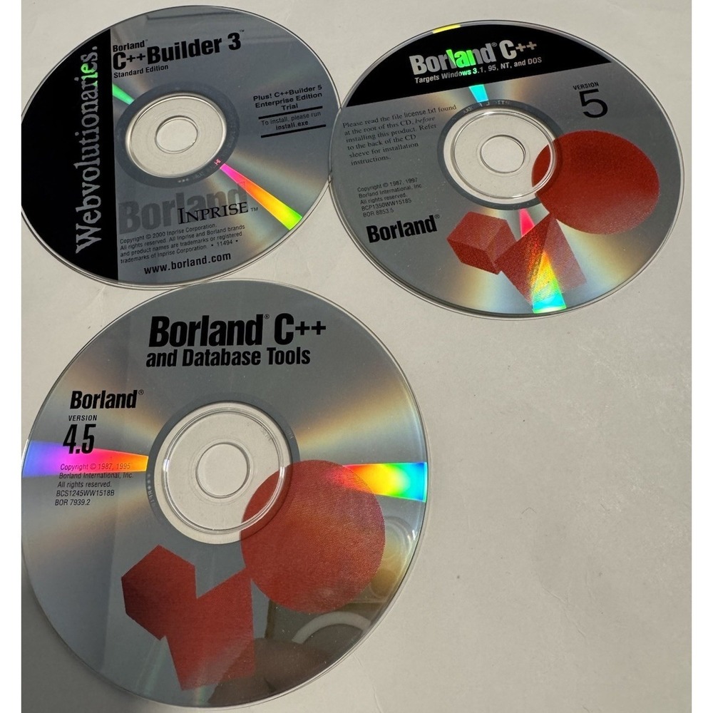 Borland C++ Builder Standard edition, original disk Discs Only
